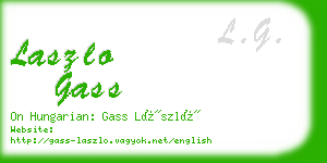 laszlo gass business card